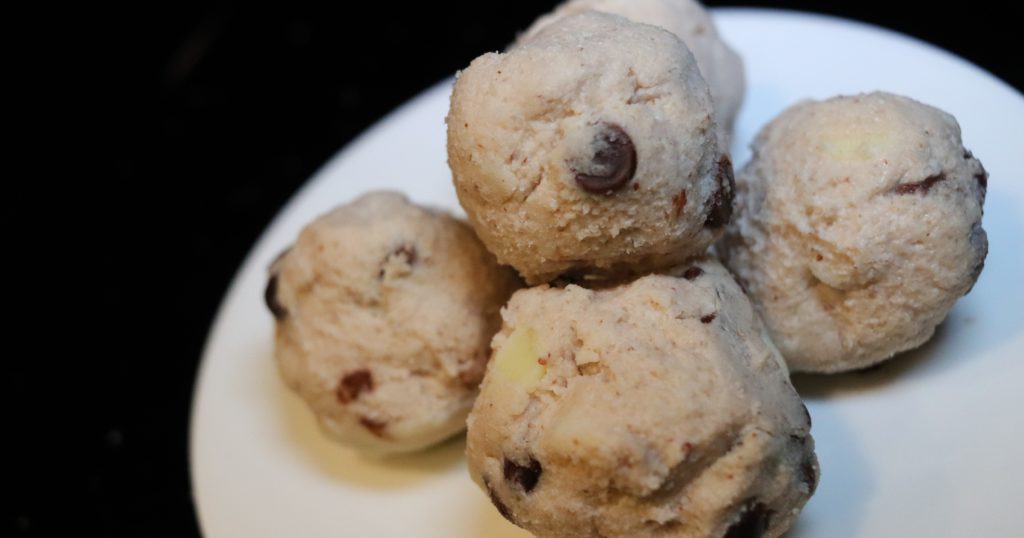 Chocolate Chip Keto Cookie Dough Fat Bombs - TryKetoWith.Me